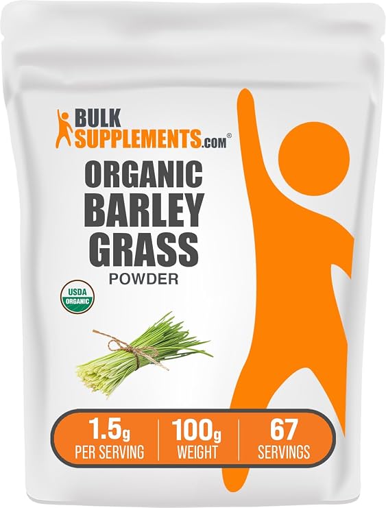 Organic Barley Grass Powder - Green Superfood Powder, Herbal Supplement - Vegan-Friendly, 1.5g per Serving, 100g (3.5 oz) (Pack of 1)