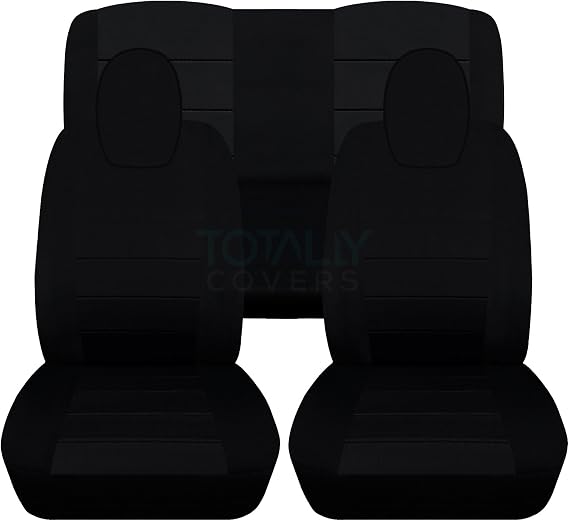 Totally Covers Compatible with 2010-2015 Chevy Camaro Seat Covers: Black - Full Set (23 Colors) Coupe/Convertible Belt Holder Compatible 5th Generation Chevrolet