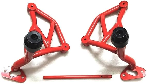 Protective Devices for Suzuki DR150 DR150SMotorcycle Bumper Engine Guard Side Safety Highway Crash Bar Protector(Rojo)
