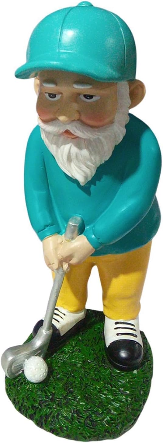 Golf Gnomes Statues | Outdoor Golf Playing Garden Statue - Resin Funny Garden Welcome Figurines for Outdoor Patio, Lawn, Yard Art Winter Golf Garden