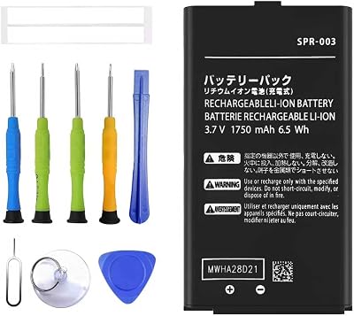 SPR-003 Rechargeable Battery Compatible with Nintendo 3DS XLNew 3DS XL 3DS LLNew 3DS LL Game Console with Tools
