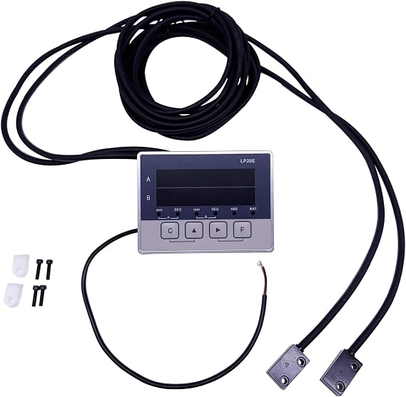 Linear Encoder Kit, 2 Axis Digital Display DRO Magnetic Sensor Tape Displacement Readout Scale Position Transducers Encoder Woodworking for Milling Machine(LP20E Display Sensor)