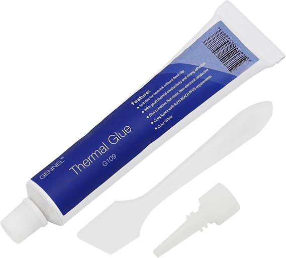 G109 1.2oz 35g Thermal Glue, Thermal Conductive Adhesive, Thermal Plaster, Silicone Viscous Adhesive Compound, Heatsink Glue for LED GPU MOSFET 3D Printer Chipset IC High Performance 1.5W/m-K