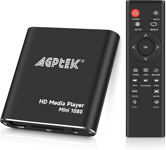 HDMI Media Player, Black Mini 1080p Full-HD Ultra HDMI Digital Media Player