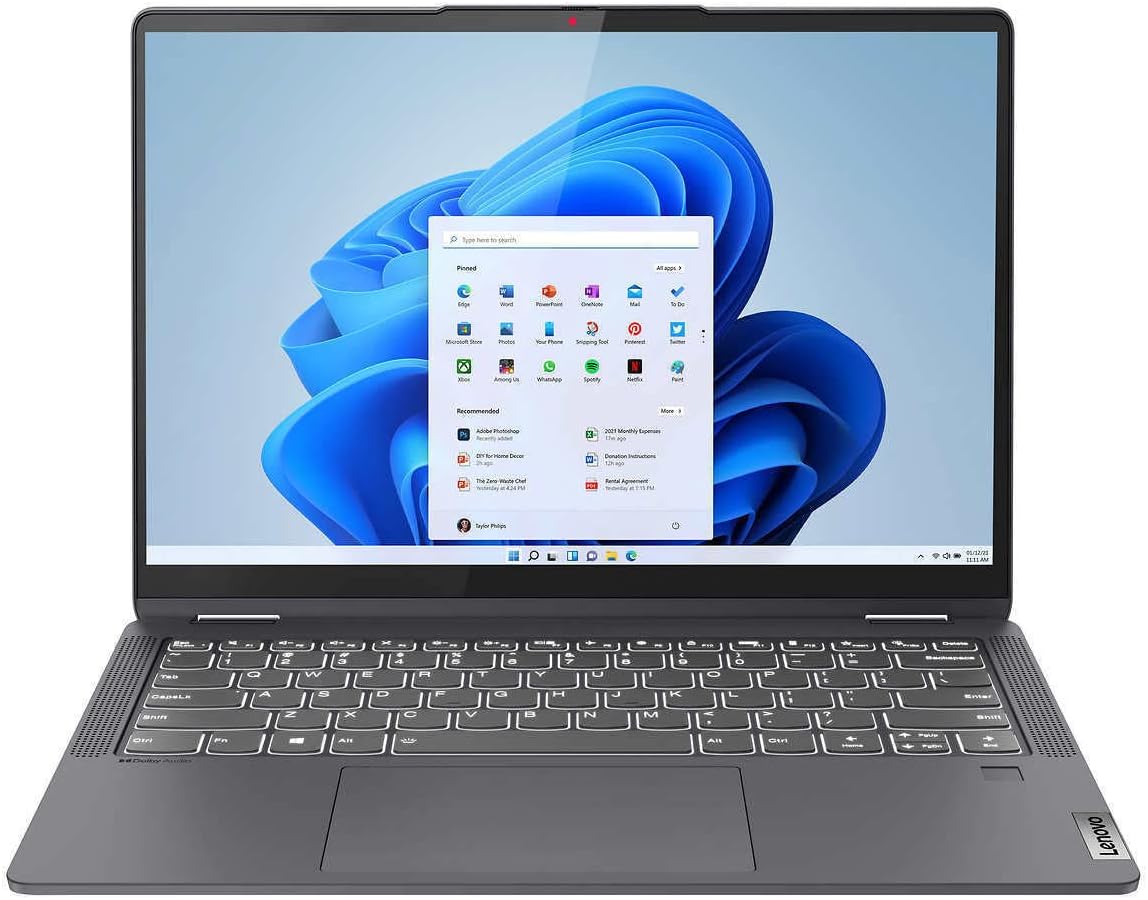 Lenovo IdeaPad Flex 5 14IAU7 Laptop 2024-14 WUXGA Touch Intel Iris Xe Graphics - Intel i5-1235U 10 Cores - 8GB LPDDR4 512GB NVMe SSD - Backlit Keyboard Fingerprint Thunderbolt 4 Wi-Fi 6 - Win11