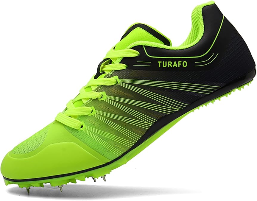Professional Mens Womens Track and Field Shoes Spikes Track Race Jumping Sneakers Running Sneakers Green