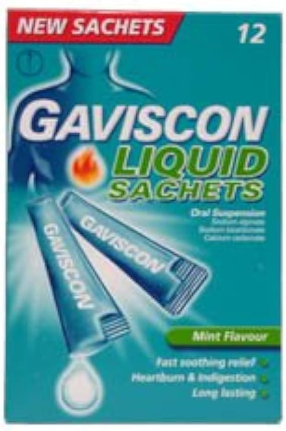Gaviscon Original Mint Flavour Sachets, 12 x 10ml