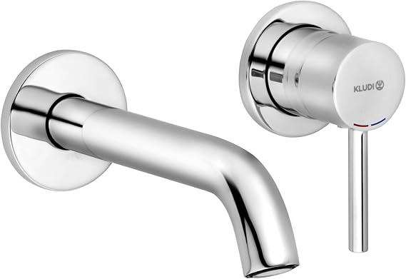 Bathroom Sink tap with a Fixed spout from Kludi Bozz - Chrome - 382440576