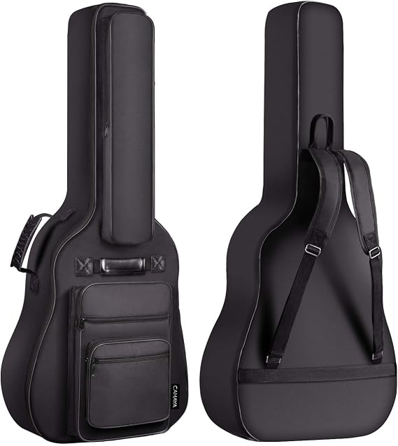 CAHAYA Acoustic Guitar Bag Thick Padding Waterproof Dual Adjustable Shoulder Strap Guitar Case Gig Bag 40 41 inch with Back Hanger Loop