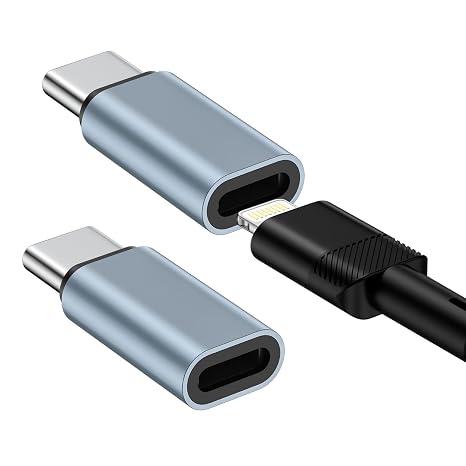2Pack Lightning to USB C Adapter for iPhone 17 16e 15 Pro Max Plus | Fast Charge Data Sync, Lightning to Type C Adaptor for iPhone 17/16/15 Pro Max Plus iPad Samsung,Not for Audio/Headphone/OTG