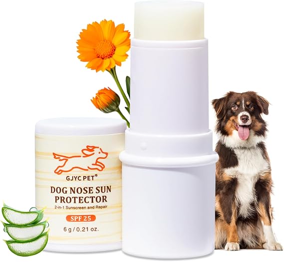 Dog Nose Sun Protector Balm - SPF25 Sunscreen for Dogs, Shea Butter & Coconut Oil Formula, Protects & Repairs Dry/Cracked Noses, Safe for All Breeds