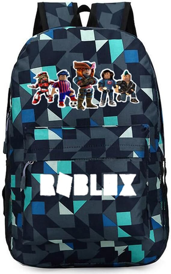 Roblx Backpack Boys Backpack Anime School Bags Cartoon Fashion School Bag for Boys and Girls for School and Travel-030