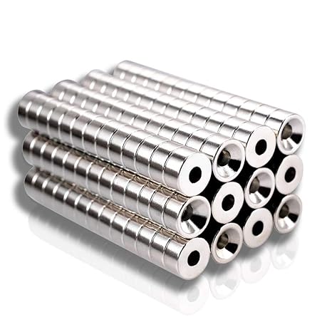 SYHL D12mm Disc Countersunk Permanent Magnet Fastener 12mmX4mm,Magnets with Holes,Countersunk Hole 4mm-(20pcs)