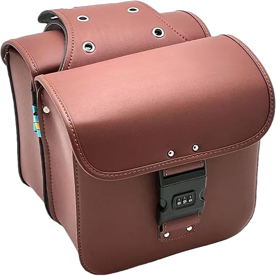 Motorcycle Luggage Bag All-Weather Waterproof Flap-Top Design | Large Capacity for Powersports Motorcycle Saddle Bag Touring Cruiser Chopper Bobber Luggage Pack Travel Storage Organizer