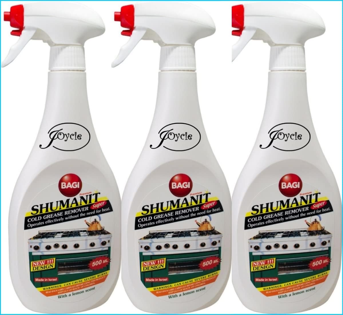 Shumanit Bagi Cold Grease Remover -Kosher For Passover 26.4 Fl Oz 3 pack