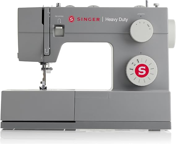 SINGER 4411 (Grey) High Speed Heavy Duty Sewing Machine with Accessories | 11 stitches deliver 69 applications, 50% more power for denim and canvas, metal frame, 4-step buttonhole, 1100 stitches/min