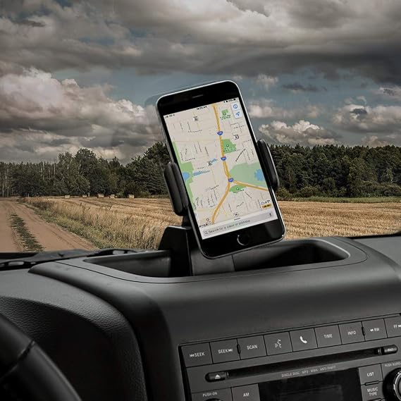Voodonala for Jeep JK Phone Holder Mount with Storage Tray Central Dashboard Phone Mount with Storage Bin Fit for 2011-2018 Jeep Wrangler JK JKU Interior Accessories Matt Black