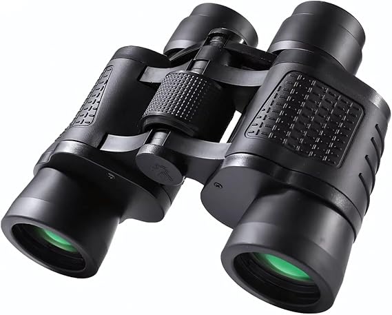 Professional Hand Binoculars – 80x Magnification Capacity and 20mm Lens Diameter, 15 Km Viewing Distance, Waterproof Rubber Design, Center Focusing, HD Hand Binoculars Suitable for Camping Nature Security Use