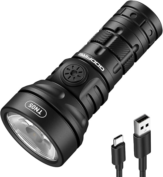 SuperFire Rechargeable Flashlights High Lumens,Small Flashlight with high Power, Portable EDC Flashlights for Home (TN05)