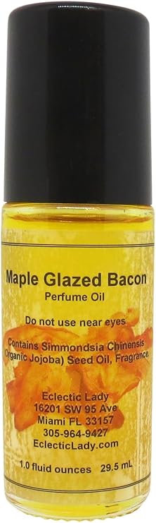 Eclectic Lady Maple Glazed Bacon Perfume Oil, 1.0 Oz Portable Roll-On Fragrance