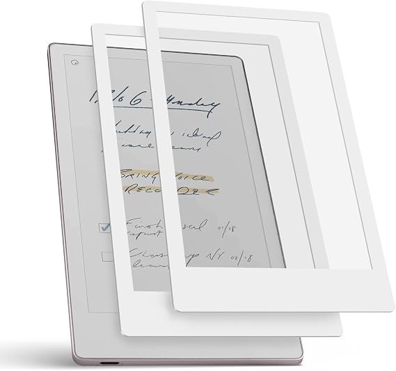 CoBak Paper Feel Writing Screen Protector for reMarkable Paper Pro Move 7.3 Inch 2025 Released, Matte Suface Anti-Glare and 9 H Hardness Tempered Glass Anti-Scratch - 2 Pack White
