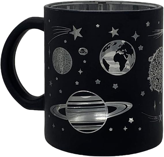 Metallic Glass Coffee Mugs 16oz (Silver)