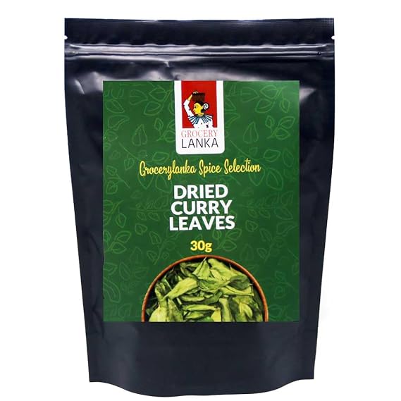 Dried Curry Leaves 30g (1.06oz) (Karapincha, Kariveppilai, Karivepaku). Air-Dried for Maximum Shelf Life & Rich Flavor