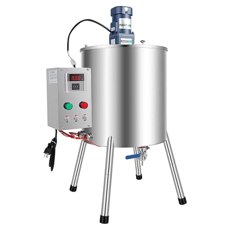 30L Lipstick Filling Machine 2100W Automatic Heating Paste Machine 20-45 Bottle/Min Adjustable Temperature Heating Lipstick Candle Heat Filler for Cream and Liquid