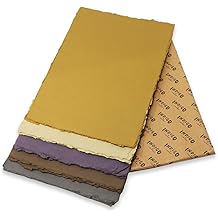 Artway Indigo - A4 Cotton Rag Paper - Coloured Handmade Paper/100% Cotton - 220gsm to 250gsm Smooth Texture - A4 Mixed Pack of 5 Colours x 25 Sheets