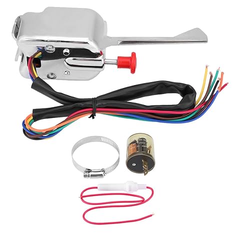 Akozon 12V Universal Street Hot Rod Turn Switch + Flasher for for for P021-TS-HL101