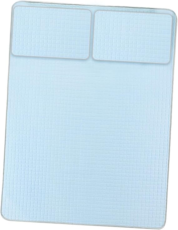 Cooling Mattress Pad Latex Cooling Mat for Hot Sleeper, Comfortable Washable Cool Mat Cooling Body Pad Mattress Topper, Blue 2.0mx2.2 Meters(Blue 1.8mx2.0m)