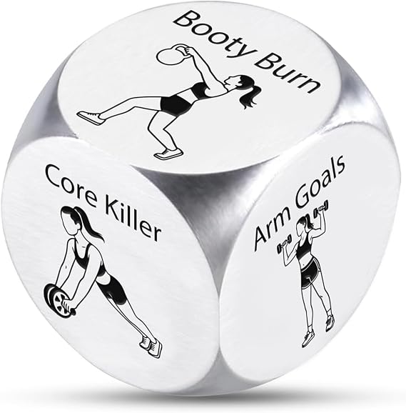 Gym Gifts for Women, Workout Gifts for Gym Lovers Women Who Work Out, Gym Rats Workout Dice for Exercise, Body Building Fitness Dice for Wife Girlfriend Friend Valentines Christmas Birthday