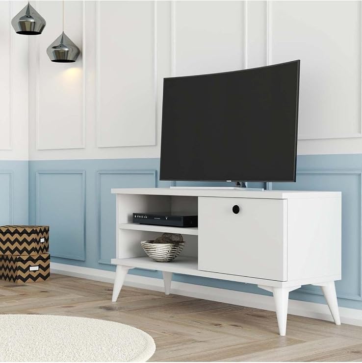 Mezza 1554 Retro TV Unit 90 Cm White