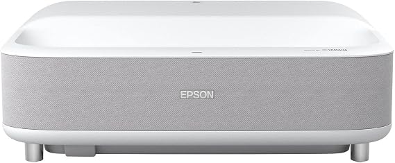 Epson EpiqVision Ultra Short Throw LS300 3LCD Smart Laser Projector 3600 Lumens Color & White Brightness, HDR, Android TV, Yamaha Speakers, Bluetooth, Sports, Gaming, Movies & Streaming