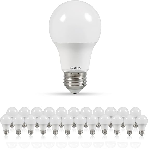 Havells Adore A19 Dimmable LED Light Bulbs, 9W (60W Equivalent), 810 Lumens, E26 Base, Energy Saving, Instant Brightness, 15,000 Hour Lifespan, 2700K-Warm White, Value Pack 24