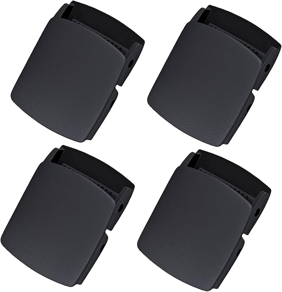 Heran Plastic Belt Buckle Replacement, 4PCS Adjustable Seatbelt Buckles for 1.4 to 1.5 Inch Webbing, Plastic Buckles for Mens Belts, Backpack Straps, and More
