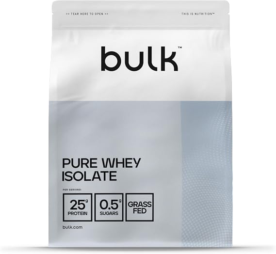 Bulk Pure Whey Isolate 90, Vanilla, 500g | 25g Protein per Serving, Ultra-Filtered Whey Isolate, Low Sugar, Low Fat, Fast Absorption, Supports Muscle Maintenance