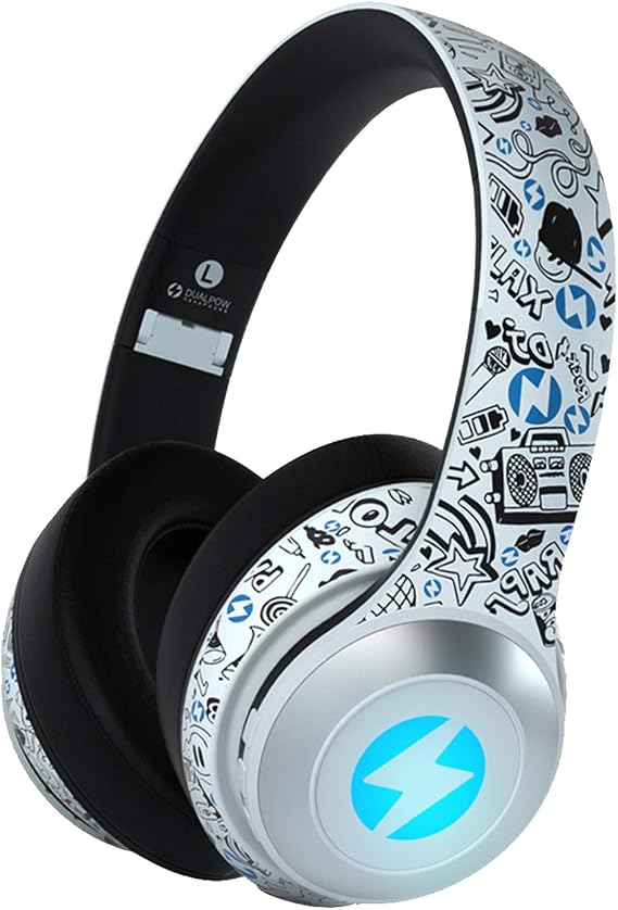 Bluetooth 5.0 Headphones,Dualpow Wireless Over Ear Gaming Homeschooling Headset 24Hrs Playtime Deep Bass Microphone for iPhone/Android/IPAD/Tablets/TV/PC & ONLY Wired for PS4/PS5,Switch,Xbox (DW