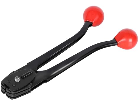 Sealer&Crimper Tool Double Notched Front Action - 1/2" Metal Banding Strapping with High Strength Sealing Action & Ergonomic Design & Harden Steel for Heavy Duty High Tensile Pallet Packing