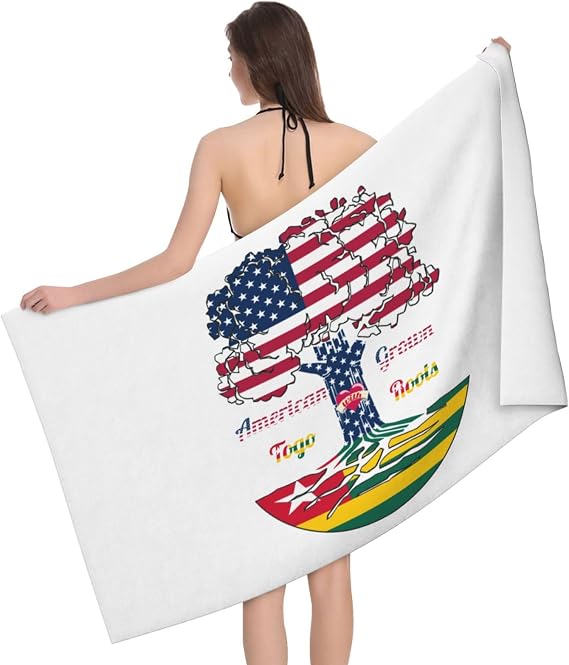 American Grown with Togo Roots Super Absorbent Large Bath Towels 80x130cm Soft Microfiber Bath Sheets Quick Dry Towels for Bathroom Beach Shower Thick Fluffy Blanket