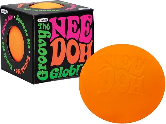 Schylling NeeDoh Original - Sensory Fidget Toy - Orange - Ages 3 to Adult, 1 Count 1 Pack