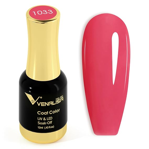 VENALISA Red Gel Nail Polish 1 Pcs 12ml Coral Red Color Gel Polish Soak Off UV Salon Manicure DIY at Home Nail Art For Girls Women