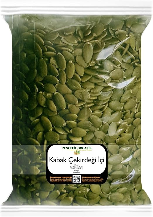 Zencefil Organik Kabak Çekirdeği İçi 250 Gr. Çiğ Kabak Çekirdeği İçi 1. Kalite Tertemiz ve Taze