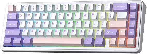 Aula F65 Nimbus V3 Switch Mechanical RGB TKL Macro Hot Swap Wireless Keyboard Pastel