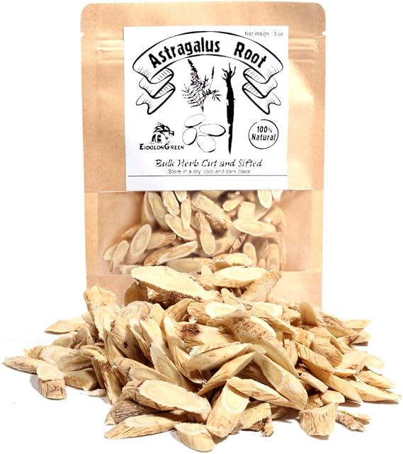 Astragalus Root (Milkvetch/Huangqi///) Astragalus Root Sliced Raw, Dried Bulk Herbs 3Oz (88g)