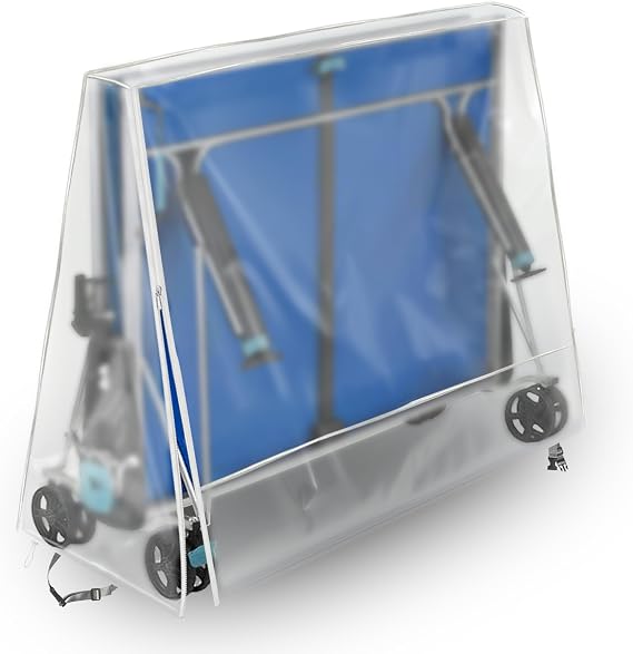 Ping Pong Table Cover, Frosted PVC Protector with Zipper for Folding Table