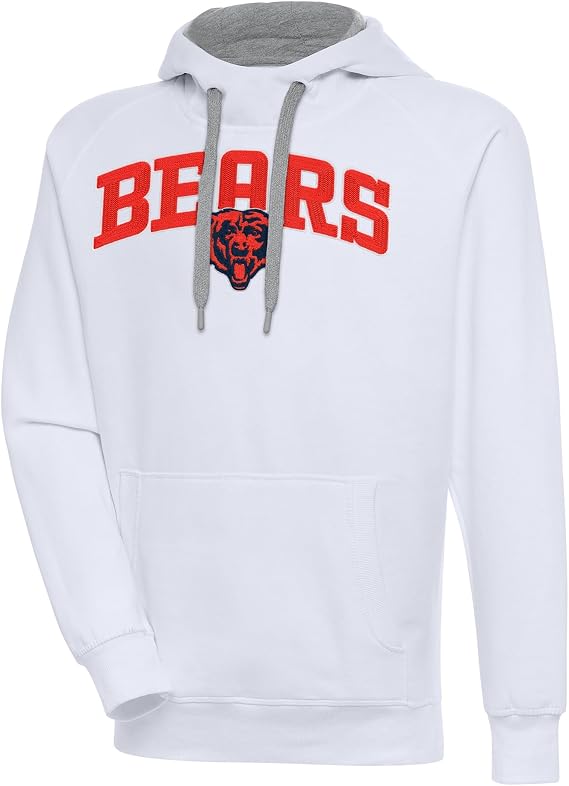 Antigua Men's White Chicago Bears Victory Pullover Hoodie