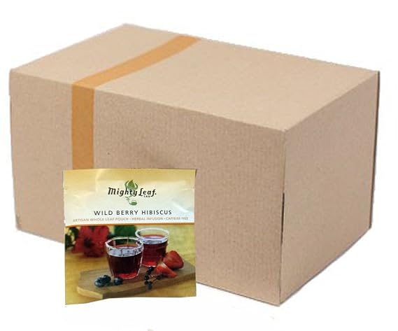 Mighty Leaf Wild Berry Hibiscus Herbal Tea - Foil-Wrapped - 100ct Pouches