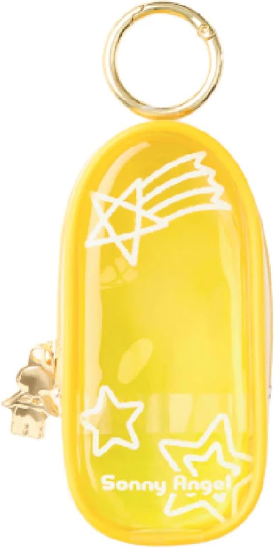 Dreams Sonny Angel My Bestie Case - Yellow, Official Carrying Case Clear Figure Display Bag with Keychain - Mini Figure Not Included