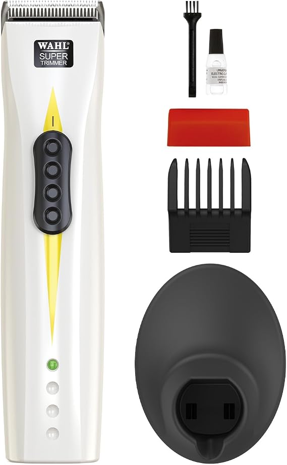 Wahl Super Trimmer, Professional Hair Trimmers, Barber Supplies, Cord/Cordless, Lightweight and Ergonomic Design, Tight Edging and Lining, LED Charge Indicator